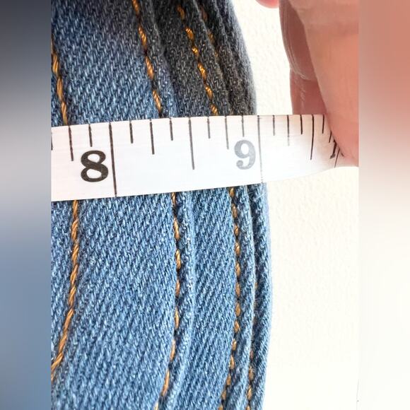 House of Harlow NWT denim saddle bag crossbody bag 70s Jean spring summer buckle - Picture 8 of 8